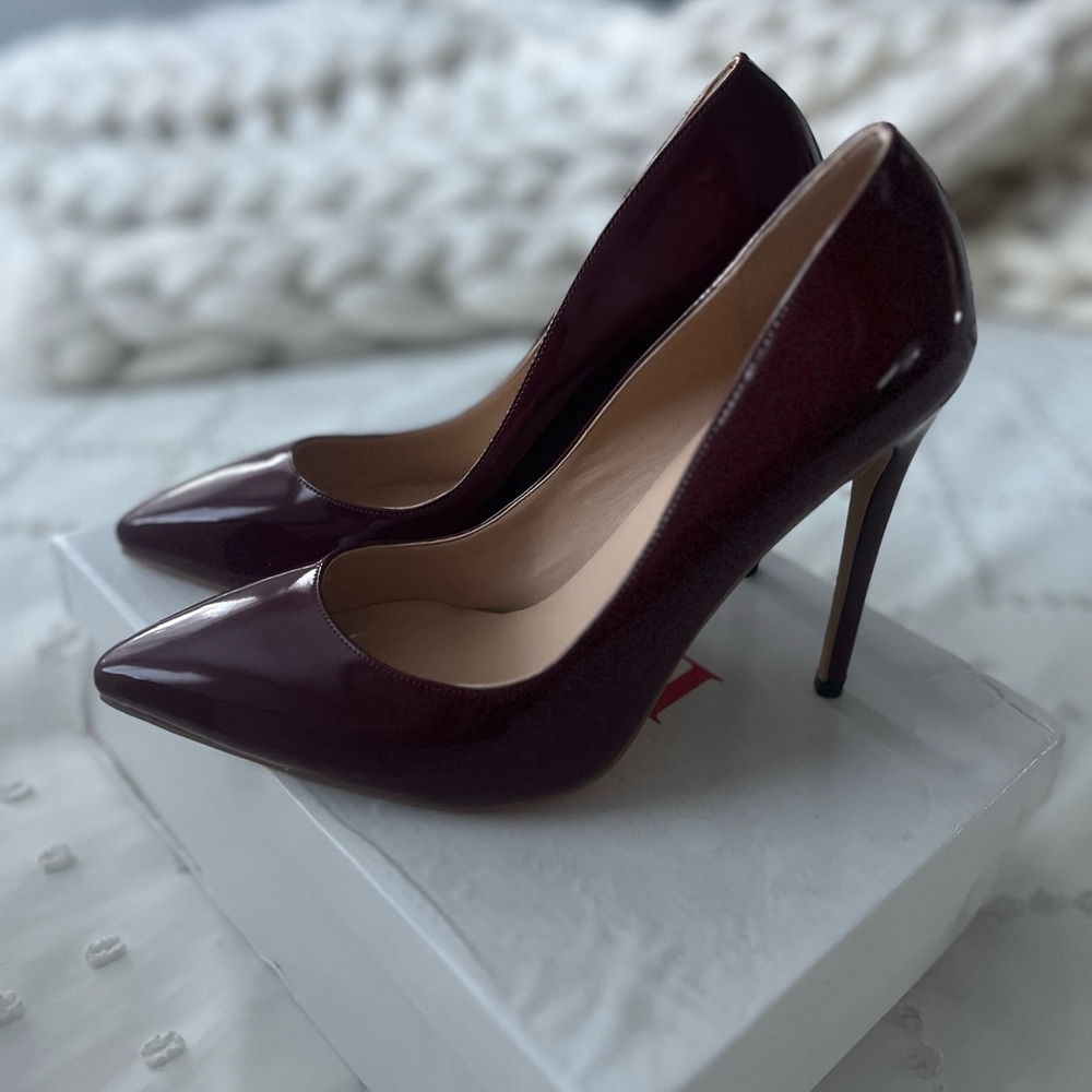 Elegant Burgundy Stiletto Heels
